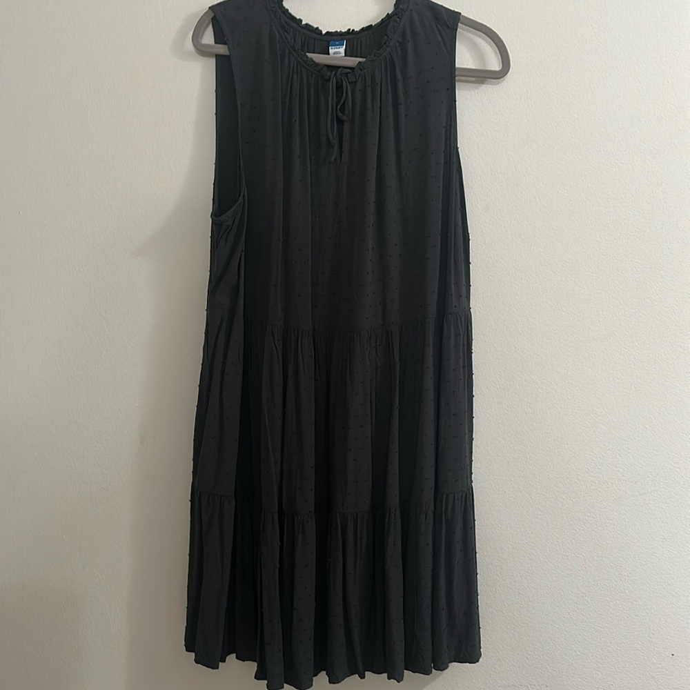 Charcoal Sleeveless Tiered Dress